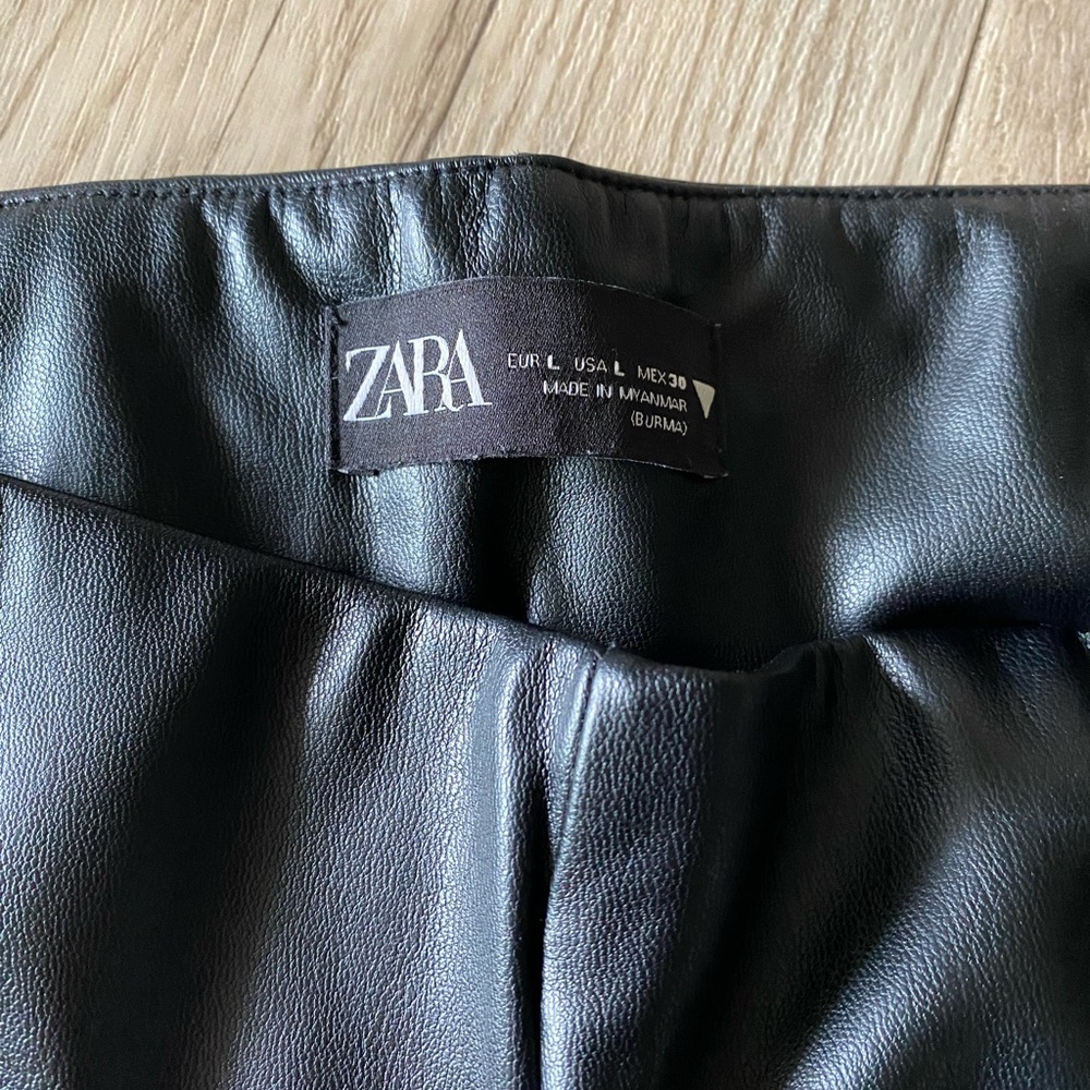 Zara Flare Leather Pants